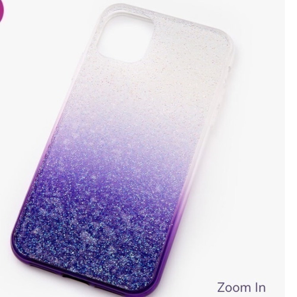 iPhone 11 case Purple Ombre Caviar Glitter